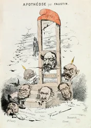 Caricature of Napoleon III, Otto von Bismarck, and Kaiser Wilhelm I